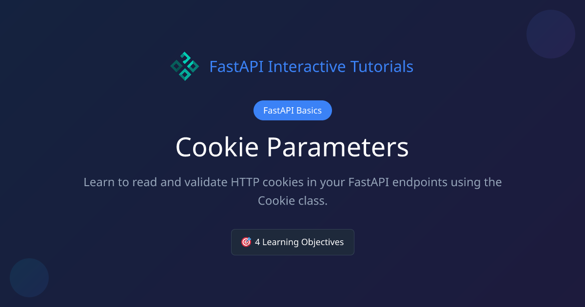 Cookie Parameters | FastAPI Basics | FastAPI Tutorial