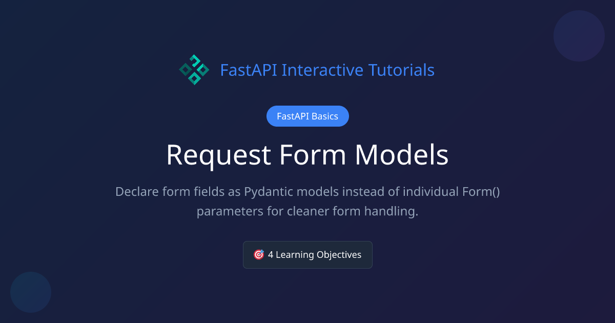 Request Form Models | FastAPI Basics | FastAPI Tutorial
