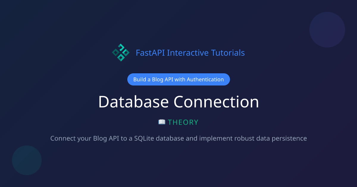 Database Connection - Theory | Build a Blog API with Authentication ...